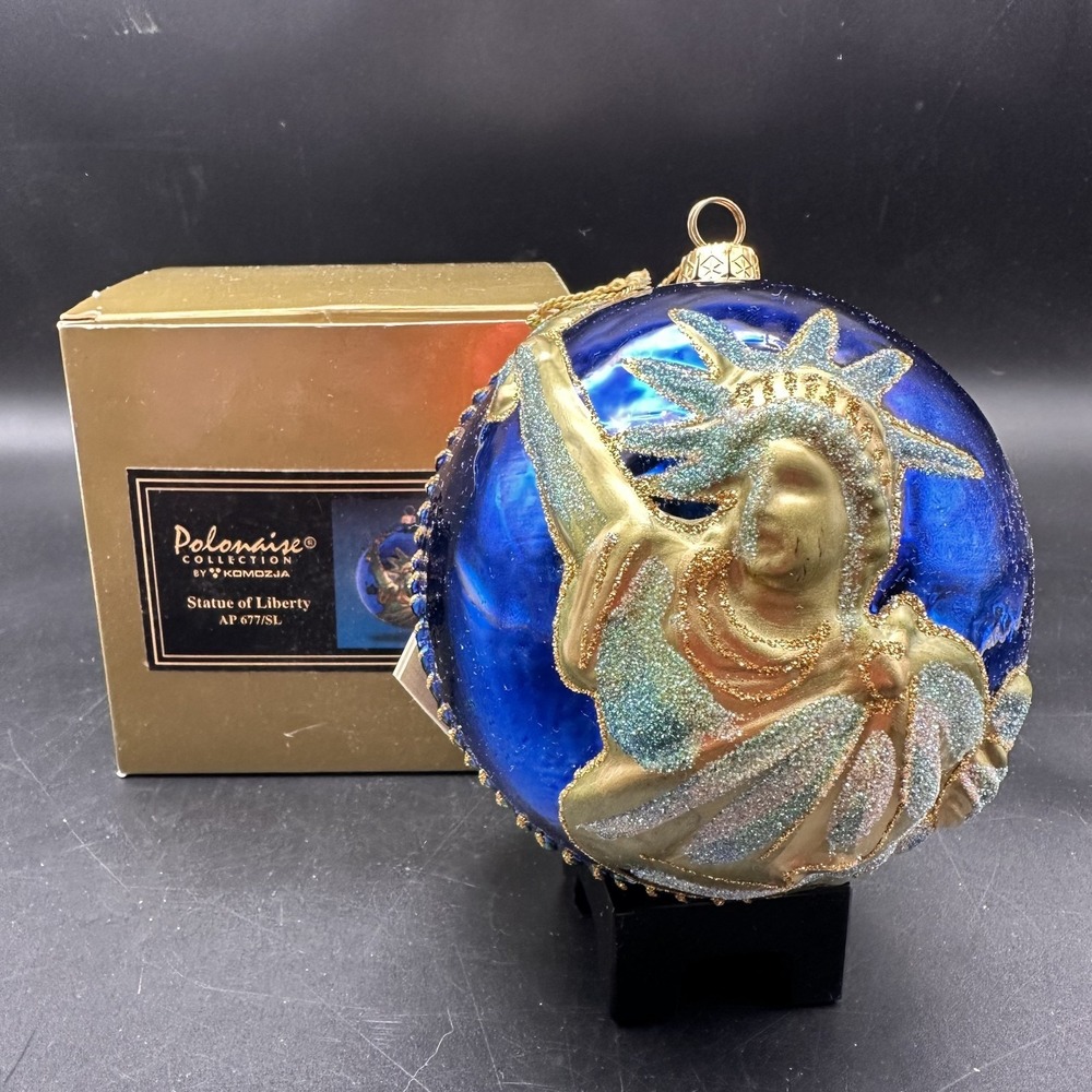 KURT ADLER POLONAISE STATUE‎ OF LIBERTY ORNAMENT AP 677/SL 4"